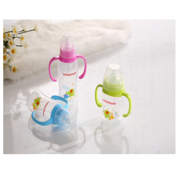 Mamadeira de leite de bebê 270ml com alça