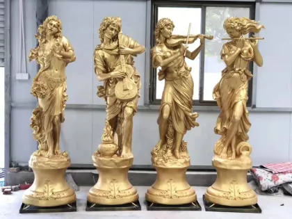 Garden decor resin fiberglass four seasons god sculpture statue