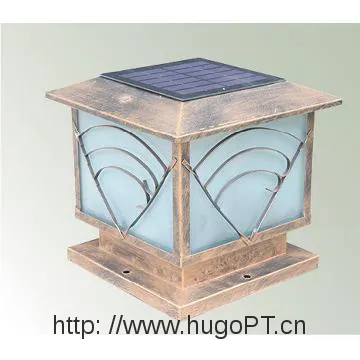 Solar column lighting cooper pole light ,beautiful pattern