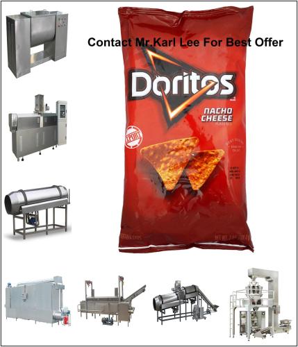 Doritos Style Puffing Corn Chips Making Production Line