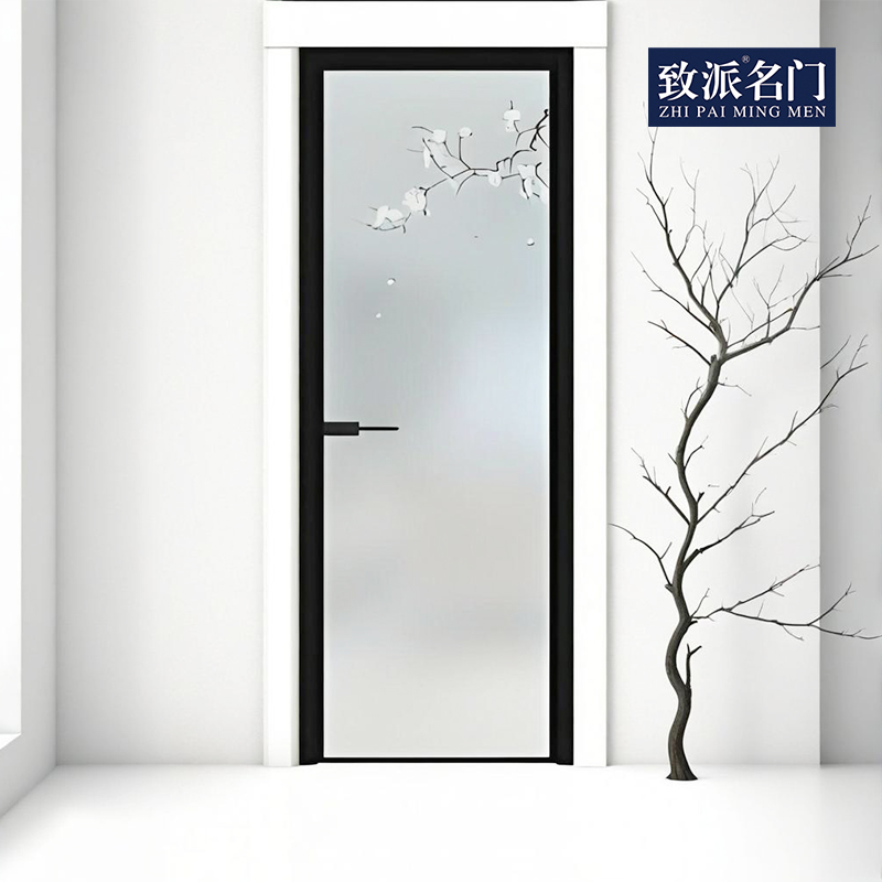 Minimally narrow bathroom swing door