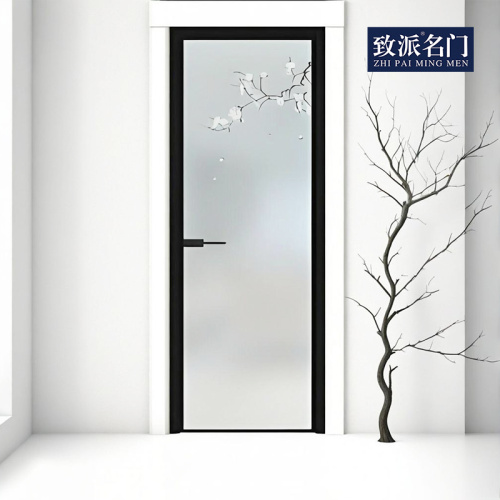 Minimally narrow bathroom swing door
