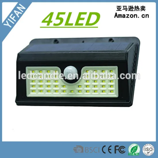 Alibaba express china 45Leds Solar Sensor motion garden Wall Lights solar home light led outdoor grow light