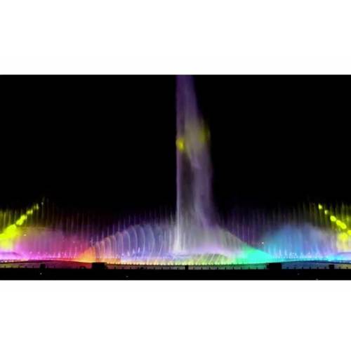 Large water fountain light show