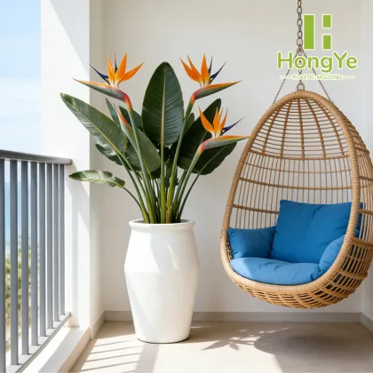 Large Imitation Ceramic Bulbous Pot