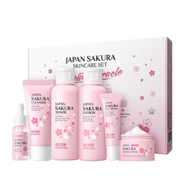 Cherry Blossom Skincare 6-Piece Set: Serum, Eye Cream, Face Cream & More