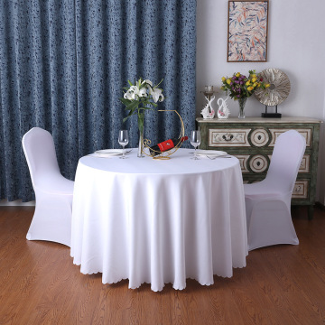 Wholesale Luxury Banquet Event White Polyester Table Cloth
