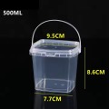 Transparent Plastic Bucket Square Ice Bucket Food Packing
