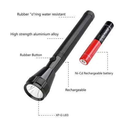 High Power Geepas Torch: Dubai Wholesale Market Rechargeable LED Torch Light