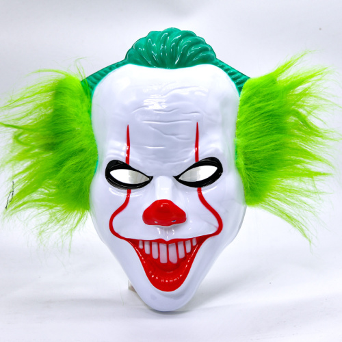 Máscara de terror de Halloween em PVC coringa de cabelo verde