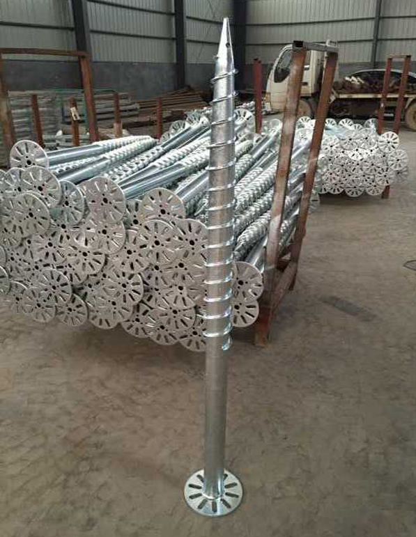 Tornillo de tierra de construcción galvanizado con brida