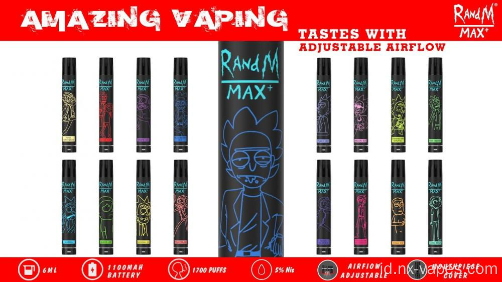 Perangkat pod vape sekali pakai randm max