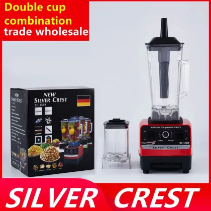 Factory Direct Large Commercial 4500W Silver Crest Double Cup 2L Blender