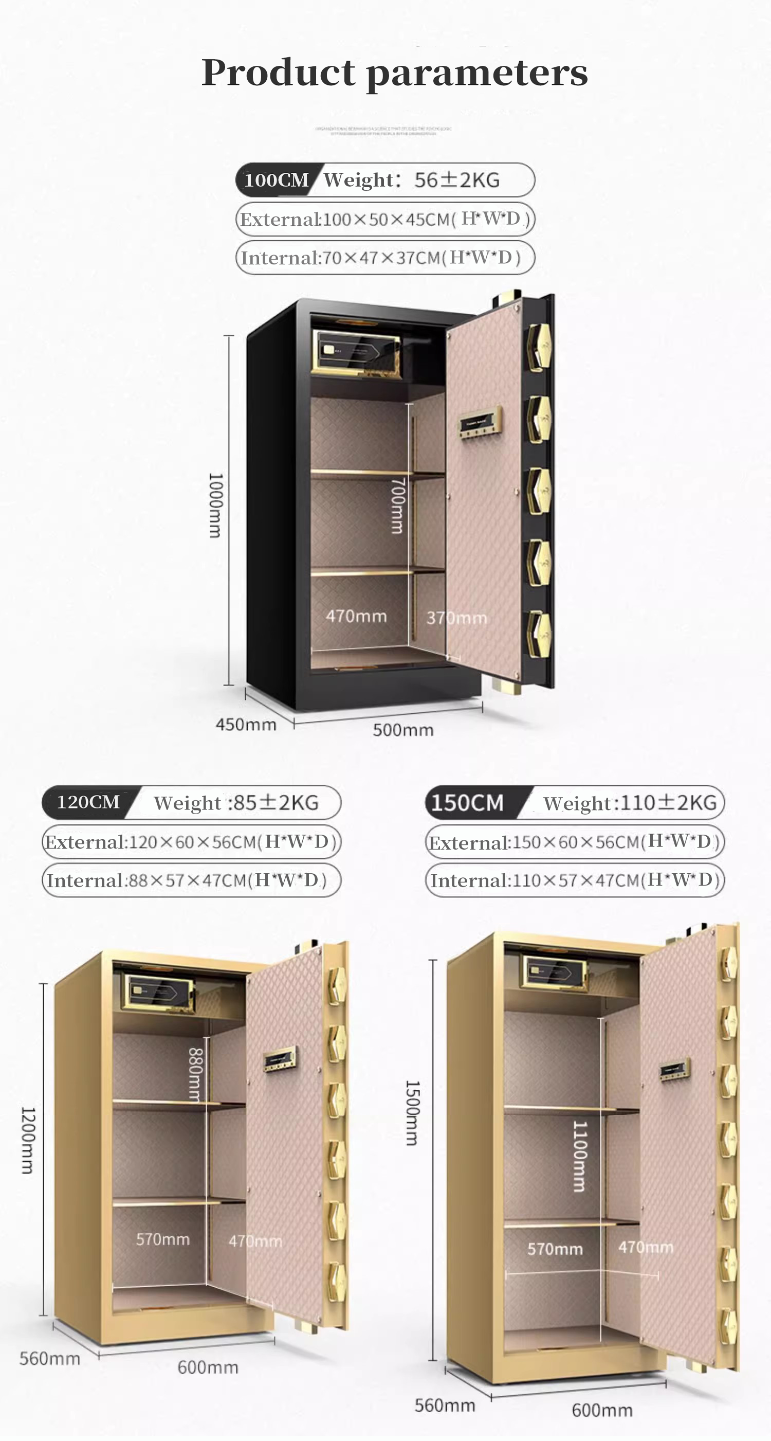 digital steel security safe size