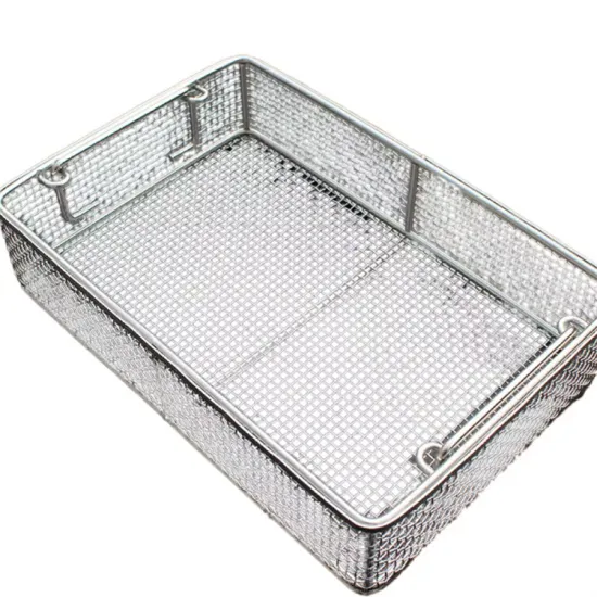 Hot Sale Stainless Steel Wire Mesh Basket: 50cm x 25cm x 7cm Sterilization Container