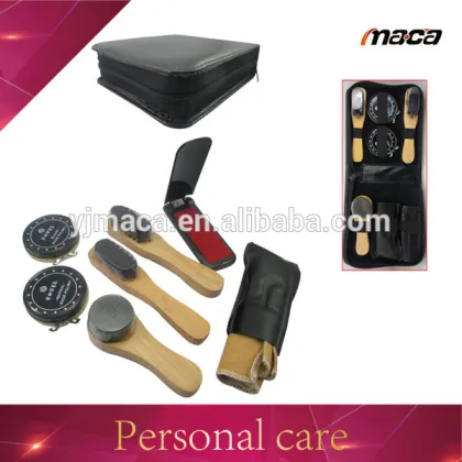 Popular long handle brush 7pcs shoe care shoe polish sponge