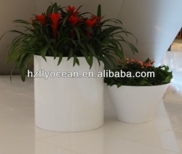 FO-183 Shopping mall decorative fiberglass flower planter