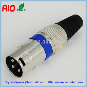 red blue yellow 3 PIN XLR male plug,microphone male plug,conon male jack,speaker male plug