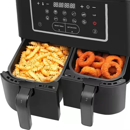 2400W Dual Basket Digital Air Fryer for Potato Chips and Turkey