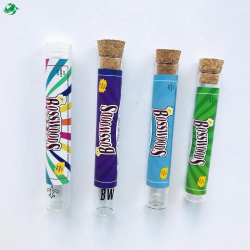 Custom Labels Glass Pre Roll Blunt Tube