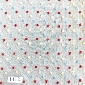Polyester Fabric With Colored Dots