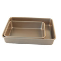 Golden Nonstick Rectangular Cake Baking Pan