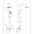 Ensemble de douche mural de salle de bain en laiton à 4 fonctions