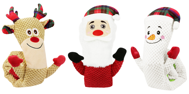 Christmas Squeaky Dog Toys, Plush Dog Toys, Interactive Dog Puzzle Toys, Interactive Plush Dog Chew Toys