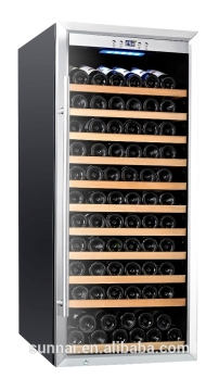137 bottles single zone LED night wine fridge