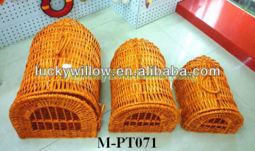 3 pcs set wicker pet cage &carrier