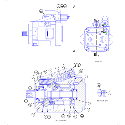 Wheel Loader 988K Piston Pump 333-3788/3333788