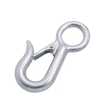 Steel Chain Crane Galvanized Forged Lifting Trailer Hook With Safety Latch