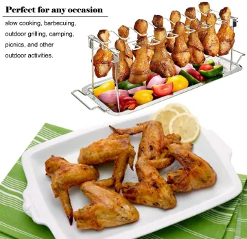 BBQ grill roasting Chicken rack grill bbq accessories stainless steel bbq rack chicken wing rack