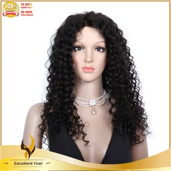 Aliexpress brazilian virgin hair big curly lace front wig