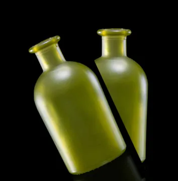 Unique Round Shape Green Spirit Glass Bottle 200 ml