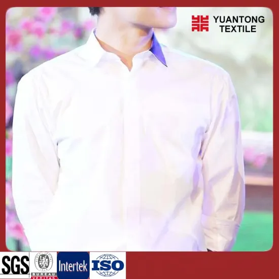 Combed Cotton/Polyester 60/40 Bleached Shirt Fabric