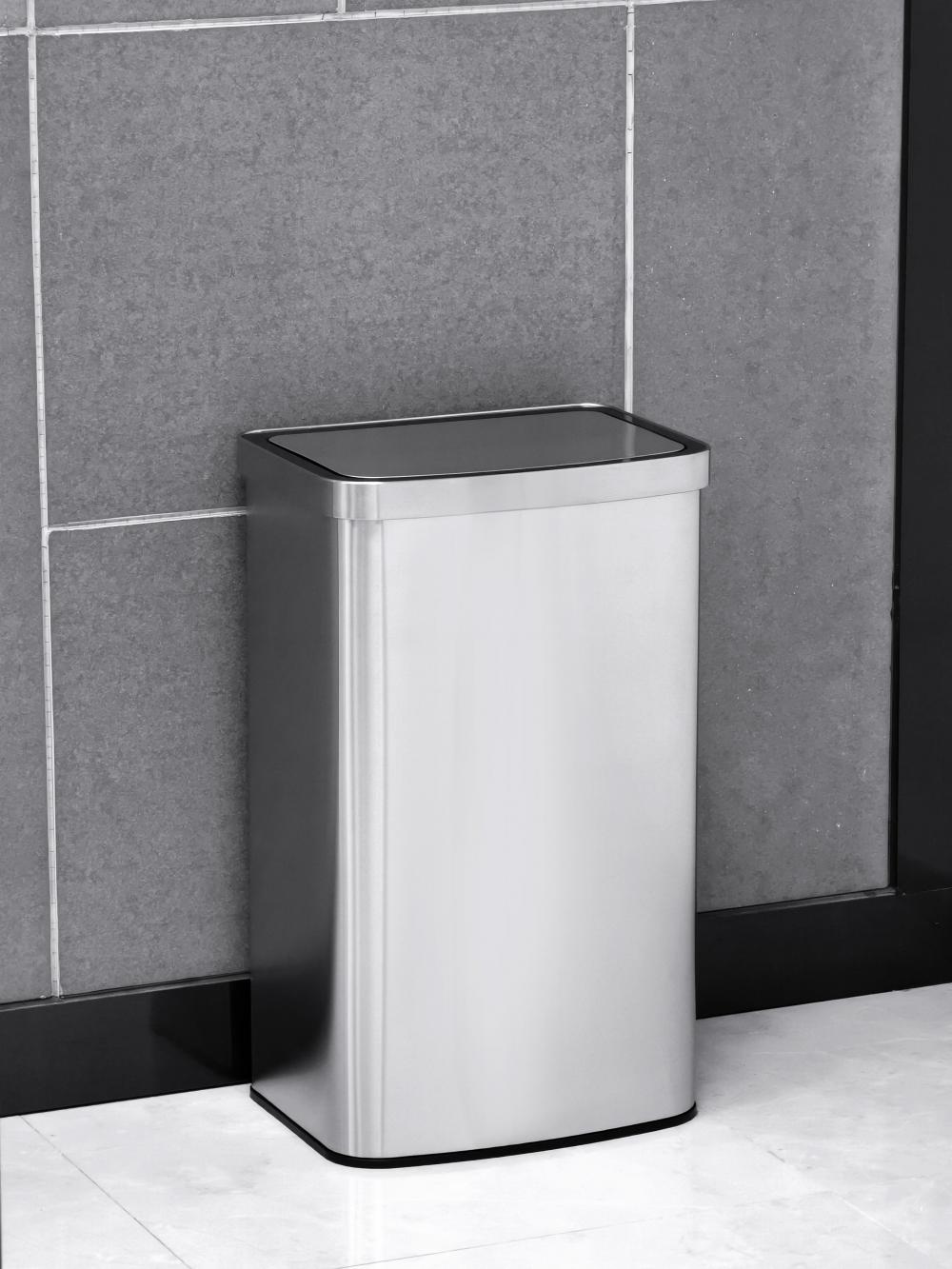 Rectangle Sensor Rubbish Stainless Steel Trash Can