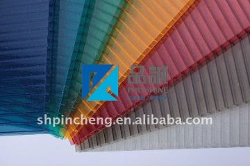 Polycarbonate hollow sheet for construction material