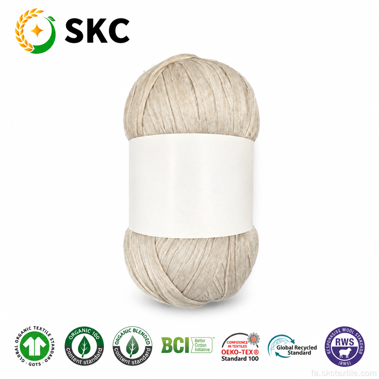 OEM 100 گرمی 193 متری نخ 193 متری روبان مسطح رینگ نخ ریسی شده رنگی ضد پیلینگ قوی بادوام و سازگار با محیط زیست 55% اکریلیک 45% نخ مخلوط