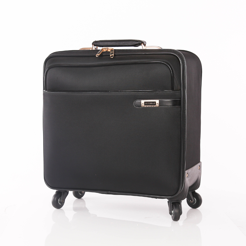 Low price PU leather luggage bags