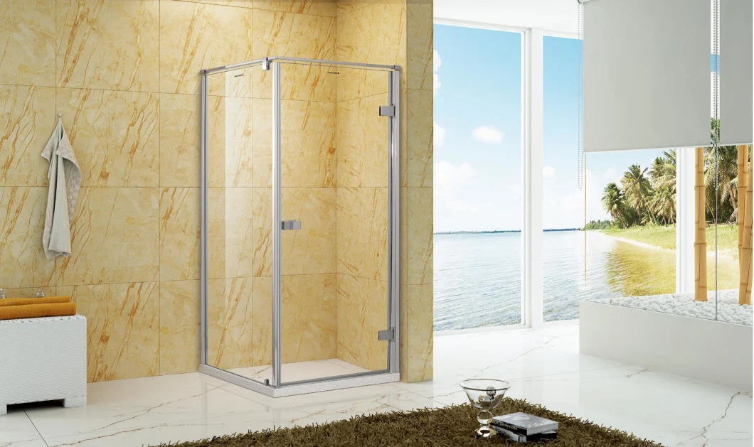 Sally 8mm 900X900mm Aluminum Framed Hinge Glass Shower Door Bathroom Enclosure