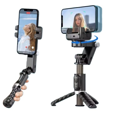 Cửa hàng nhà máy: Bộ ổn định gimbal điện thoại cầm tay Q18 với theo dõi khuôn mặt tiktok, xoay 360 °, thanh selfie, giá ba chân và đèn chiếu sáng đèn LED