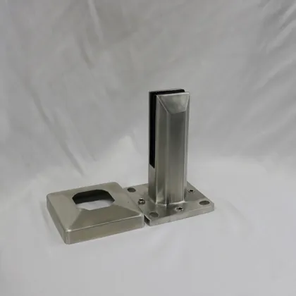 Frameless balcony floor vertical glass clip socket