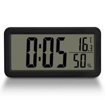 Digital Magnetic Temperature and Humidity Alarm Clock for Wall or Desk