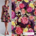 Digital Printed Flower Bark Crepe Crinkle Dress Fabric