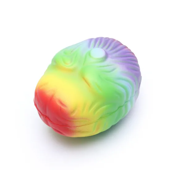Colorful Rainbow Brain Stress Ball - Foam Brain Toy