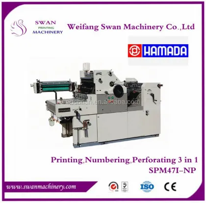 Hamada Style 2 Color Offset Printing Machine Heidelberg for Receipt