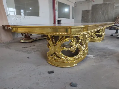 Luxury royal Antique Solid Wood Carved Dining Set