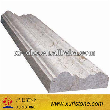 Polished beige marble decoration border line moulding