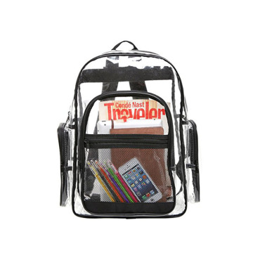High-Quality PVC Stadium-Approved Large Clear Backpack: Heavy Duty, Transparent, See-Through Bag for School